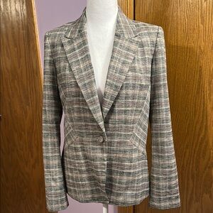 White House Black Market Women's Plaid Blazer size 6